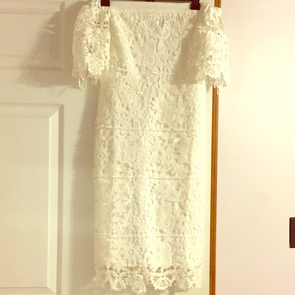 White lace dress